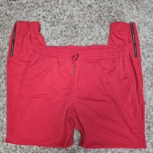 Zyia Red Everywhere Zipper Jogger